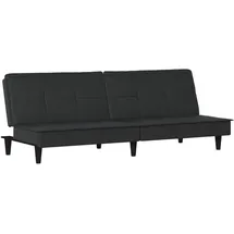 vidaXL Schlafcouch Stoff 2-Sitzer Schwarz