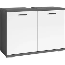 byLIVING Waschbeckenunterschrank Nebraska, Breite 80 cm, anthrazit/weiß