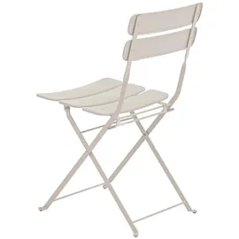 Oviala Klappbarer Gartentisch Ø 80 x 74 cm Beige