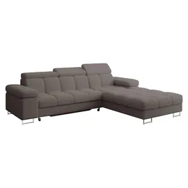 altdecor Ecksofa Cord mit Schlaffunktion 2-Sitzer Beige