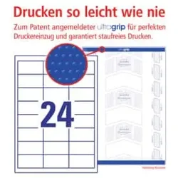 AVERY ZWECKFORM Universaletiketten 64,6x33,8 w 6172 A4/50ST