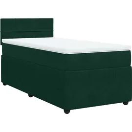 vidaXL Boxspringbett 80 x 200 cm Dunkelgrün