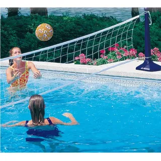 Kerlis 8231 08231 – Volleyball für Pool – Netz ausziehbar bis 7 m – gewichtete Füße – Blau