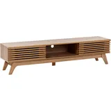 Beliani Toledo TV-Möbel 180 x 40 x 44 cm Braun Holzwerkstoff