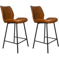 MID.YOU Barhocker-Set Barron 2er-Set ca. 47x99 cm Cognac