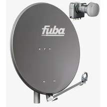 Fuba DAL 804 A Sat Anlage Antenne Schüssel Spiegel Alu Anthrazit DEK 417 Quad LNB 4 Teilnehmer HDTV, 4K, 3D-kompatibel)
