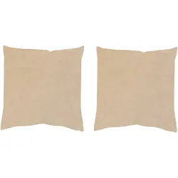 Kissenhülle HOME WOHNIDEEN "ELMER" Gr. 1, beige (natur), B:40cm L:40cm, Polyester, Polyester, Kissenbezüge