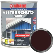Wilckens Wetterschutzfarbe Schokoladenbraun seidenglänzend 0,75 l