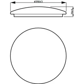 Philips Moire 1-flg. rund weiß