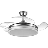 FABRILAMP Bayomo 50 cm Deckenventilator Nickel/Transparent