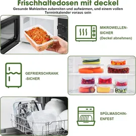 yashe Frischhaltedose transparent 1 l 8-teiliges Set