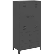 vidaXL Kleiderschrank Industrial 90 x 180 x 50 cm Anthrazit