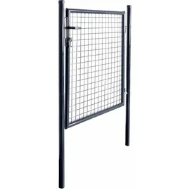 vidaXL Gartentor 100 x 150 cm Grau/Stahl