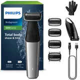 Philips Bodygroom Series 5000, 5 Aufsätze, Bodygroomer, Silber