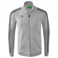Erima Essential Team Tracktop Sweatjacke Herren Hellgrau Melange/Slate Grey M