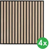 Akustik-Deckenpaneel aus Holz, 595 x 595 mm, B2BP008, 4 Stk., Sonoma Eiche