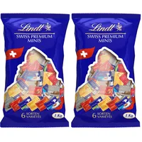 Lindt Schokolade Swiss Napolitains | 1 kg | Vollmilchschokoladen Mini Tafeln in den Sorten, Milch-Nuss, LINDOR Milch, Cresta, Weiß, Crémant | Großpackung | Schokoladengeschenk (Packung mit 2)