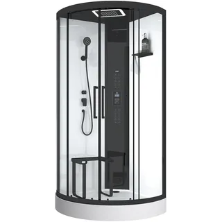 Aurlane Dampfdusche Relax Hammam Round 95 x 95 x 218 cm,