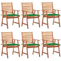 vidaXL Gartenstuhl 62 x 62 x 92 cm grün 6 St.