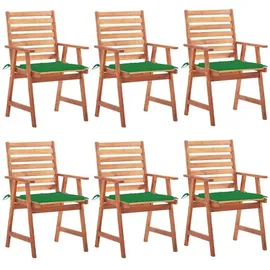 vidaXL Gartenstuhl 62 x 62 x 92 cm grün 6 St.