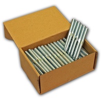Symbionet 100x Stockschrauben M8 x 120 mm Schraubstifte verzinkt