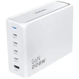 DUDAO A228EU 228Watt GaN 4xUSB-C+ 1xUSB-A Universal White AC 20 V, 1,5 m, Weiß