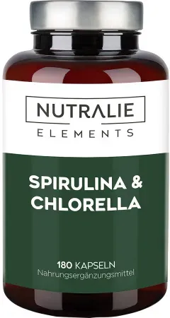 Nutralie Spirulina & Chlorella 1800mg 180 Kapseln
