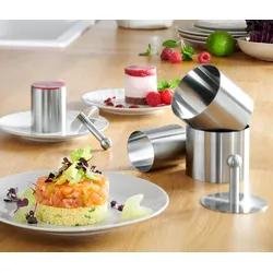 Tchibo - 4 Vorspeisen- und Dessertringe - silber