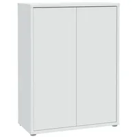 Forte Schuhschrank ALICE SPRINGS, Hellgrau Holzwerkstoff, 4 Fächer, 75x100x35