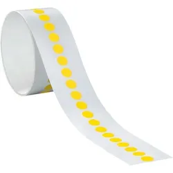 Aufkleber I Markierungspunkte, gelb, Folie, selbstklebend, Ø 10mm, 100/Rolle