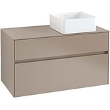 Villeroy & Boch Villeroy und Boch Collaro Waschtischunterschrank C04000VG 100 x 54,8 x 50 cm, Waschtisch rechts, Truffle Grey