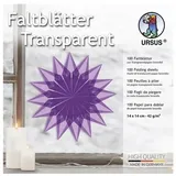 URSUS Faltblätter Faltblätter Transparentpapier, 14 x 14 cm, lavendel, 100 Blatt