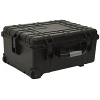 vidaXL Flugkoffer mit Rollen Schwarz 58x45x27 cm PP