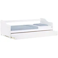 Homestyle4u Jugendbett mit 2 Lattenroste weiß