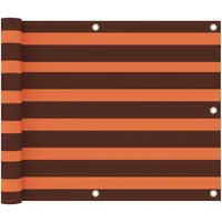 vidaXL Balkon-Sichtschutz 75 x 600 cm Orange/Braun Oxford-Gewebe