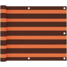 vidaXL Balkon-Sichtschutz 75 x 600 cm Orange/Braun Oxford-Gewebe