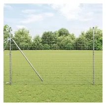 vidaXL Zaunpfosten Ø32 mm 200 cm Silber/Verzinkter Stahl