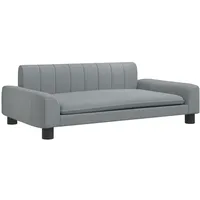 vidaXL Kindersofa Hellgrau 90x53x30 cm Stoff