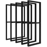 HEVVA |Gestell Doppel-Waschtisch -75 cm hoch| NECKAR | 25/30/40/45/50 cm | Waschtischunterschrank Füße, Waschtischbeine | (1x Waschtischbein - Schwarz, 45 cm)