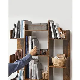 VASAGLE Bücherregal 86 x 25 x 140 cm Braun