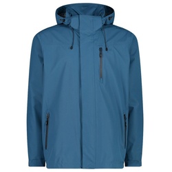 CMP Regenjacke Man Jacket Zip Hood mit integrierter Packtasche zum Verstauen der Jacke blau