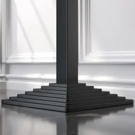 GGM Möbel MPY | Bistro Massiv Tisch | Quadratisch | 70 x 70 x 81 cm | Walnuß / Schwarz