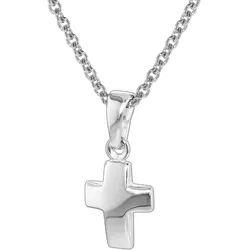 trendor 35787 Silber Kinder-Halskette mit Kreuz-Anhänger