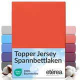 etérea Himmlische Qualität Spannbettlaken Jersey 90 x 200 - 100 x 200 cm orange