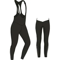 Langlaufhose Latzhose Überhose Damen - 900 schwarz S