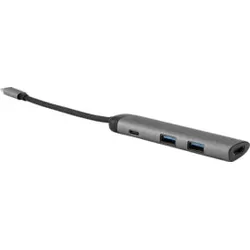 VERBATIM USB-Hub 3.1-C silber 49140