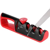 Belle Vous Küchenmesserschärfer - Manueller Messerschärfer für Küchenmesser & Scheren - 6 einstellbare Winkel - Messerschleifer - Messerschärfer Profi - Scheren & Messer schärfen