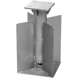 Bodenanker SCHNEIDER SCHIRME "Universal", silber (silberfarben), H: 45cm, Stahl, Bodenanker