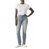 Levi's 724 High Rise Straight Hosen Slipped In Cool 27 32