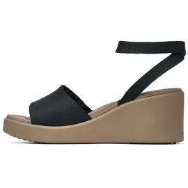 Crocs Brooklyn Ankle Strap Wedge Sandalen Black / Mushroom 41-42
